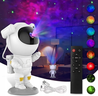 Hviezdny projektor - Nočná lampa astronauta - LED - Najnovší model 2024